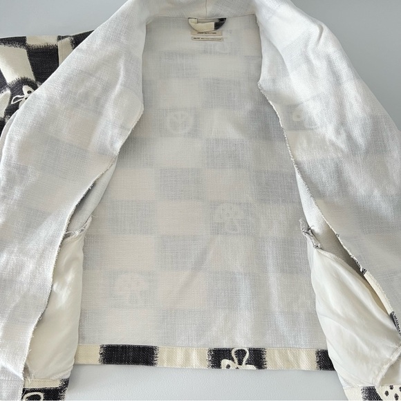 Urban Outfitters REI Wide Sleeve Open Wrap Oversized Jacket Womens XS/S Checker - Picture 5 of 15